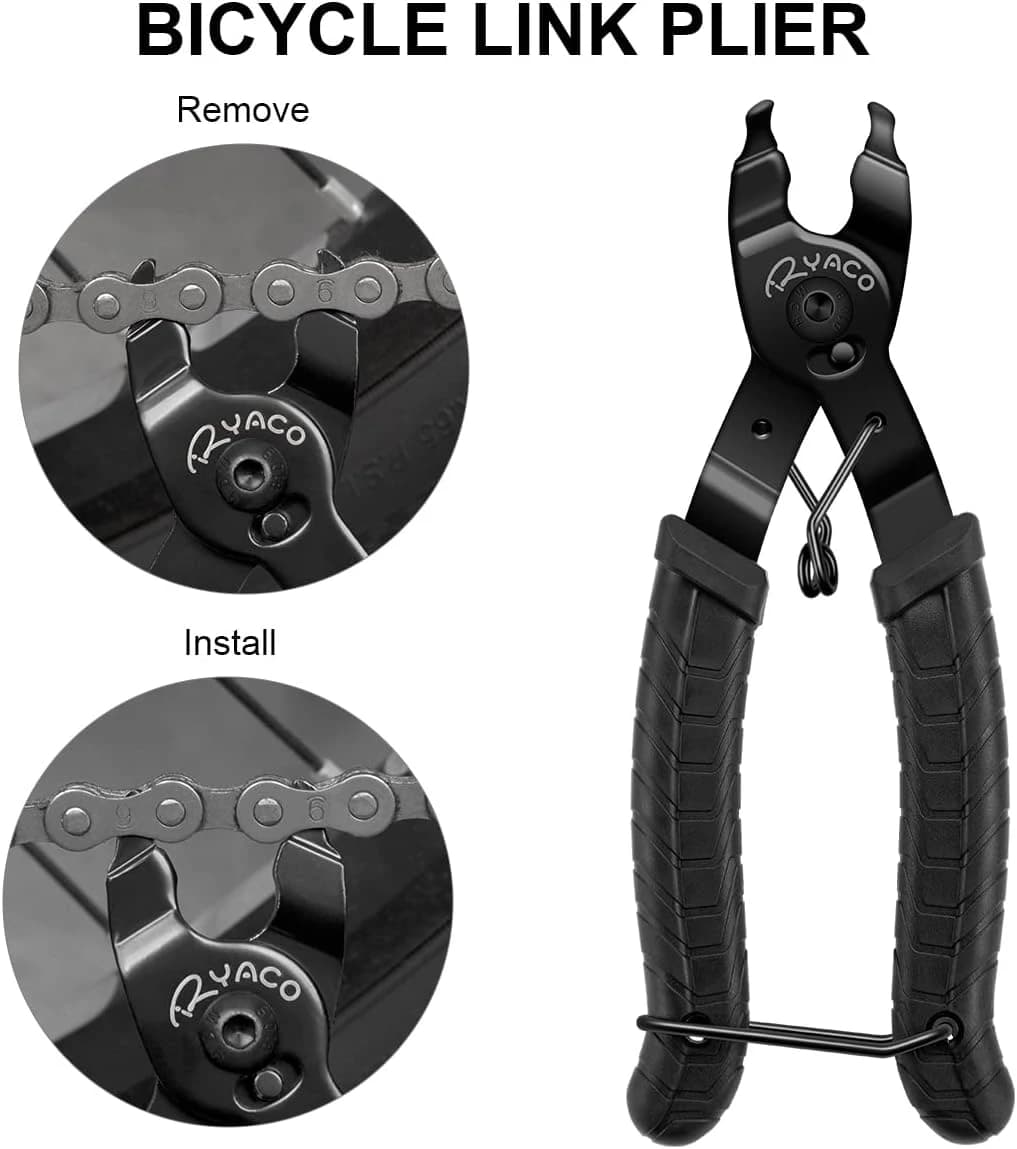 RYACO Ensemble d'outils de chaîne de vélo, pince à maillons de vélo, coupe-chaîne, étrier d'inspection de chaîne inclus pour réparation de maillons de chaînes de 6/7/8/9/10 vitesses, kit d'outils — photo 2