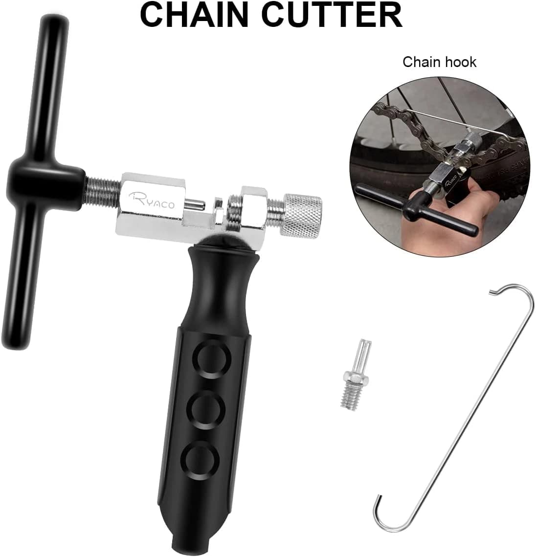 RYACO Ensemble d'outils de chaîne de vélo, pince à maillons de vélo, coupe-chaîne, étrier d'inspection de chaîne inclus pour réparation de maillons de chaînes de 6/7/8/9/10 vitesses, kit d'outils — photo 3