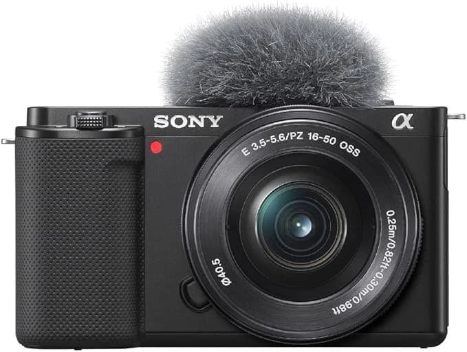 Sony Alpha ZV-E10 | Appareil photo vidéo hybride APS-C Vlog avec optique zoom motorisée 16-50mm f/3.5-5.6 (écran orientable pour le vlogging, vidéo 4K, autofocus en temps réel sur les yeux) Gris