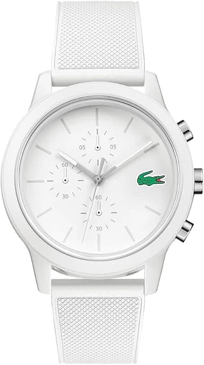 LACOSTE Montre-Bracelet pour Homme Chronographe Quartz Leisure avec Bracelet en Silicone