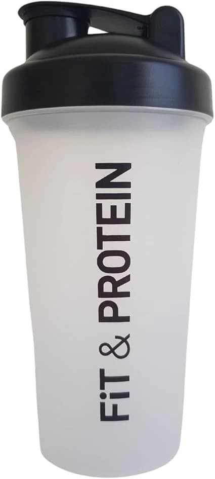 Gerlinéa Fit & Protein Shaker pour boissons protéinées, 600 ml, Sans BPA, Transparent, 222422