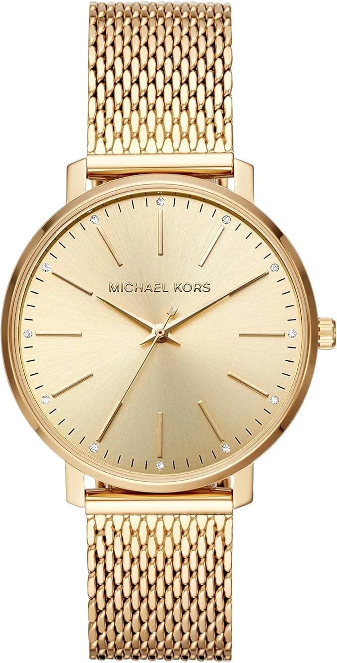 MICHAEL KORS Montre pour Femme Pyper, Taille de boîtier 38 mm, Mouvement à Trois Aiguilles, Bracelet en Acier Inoxydable