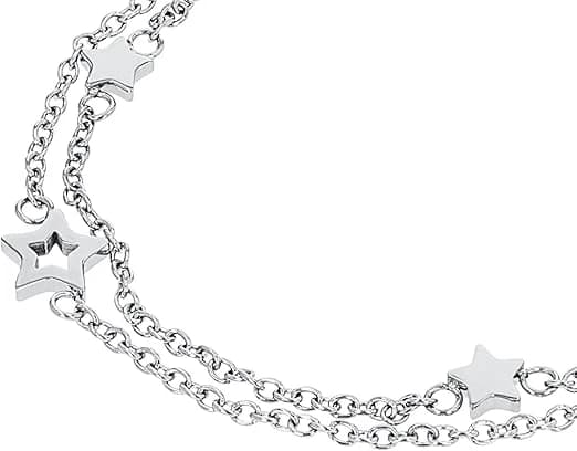 s.Oliver Bracelet en acier inoxydable pour fille et enfant Argenté 14 + 2 cm Livré dans une boîte cadeau