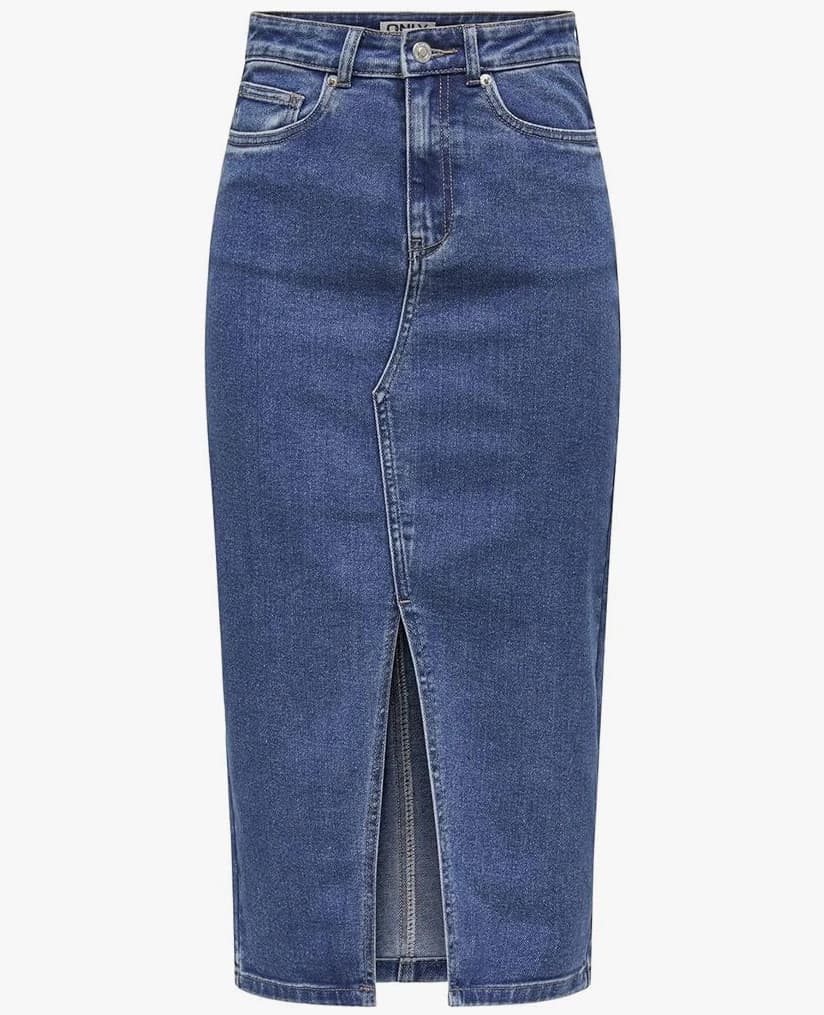 ONLY Onlsiri Front Slit Skirt DNM Gua Noos Jupe en Jean Femme