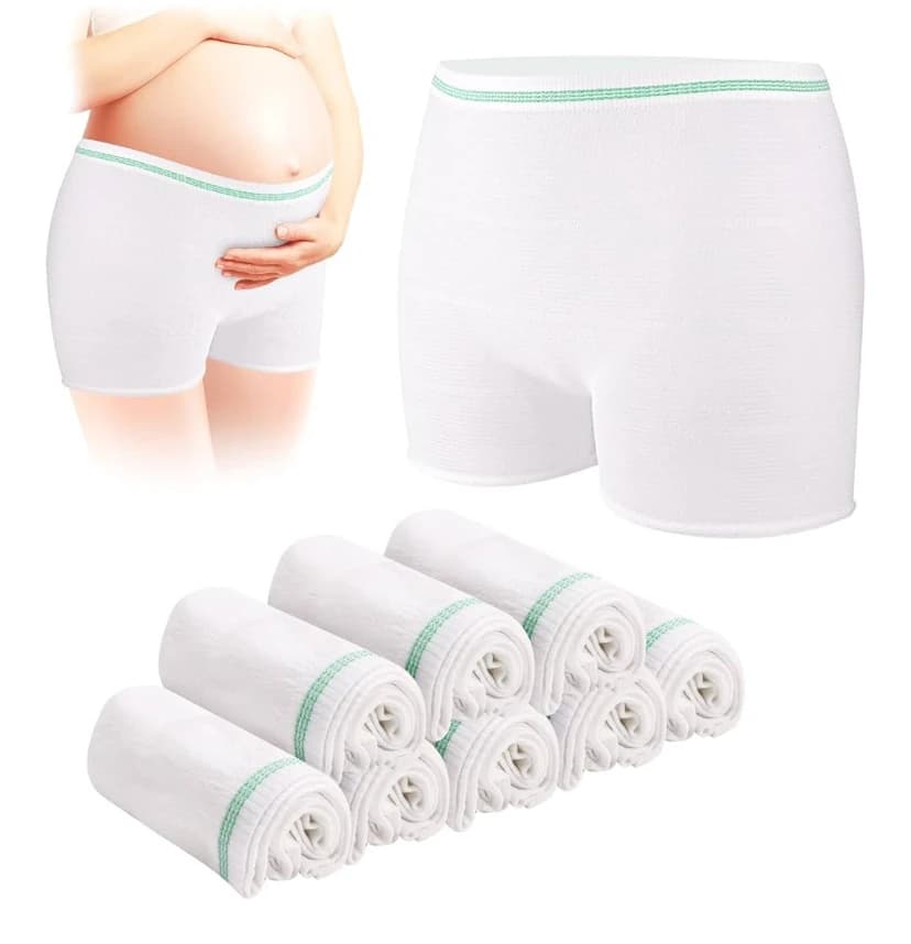 Carer Culottes de maternité, Pack de 8 Culottes Jetables sans Coutures Taille Haute et Élastiques, Idéales pour Grossesse, Post-Partum, Césarienne et Incontinence