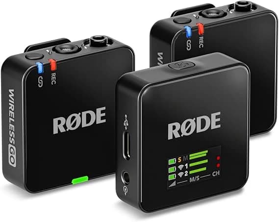 RØDE Wireless GO (Gen 3) – Microphone sans fil compact – Audio pur, enregistrement 32 bits flottant, contrôle automatique du niveau, pour téléphones, caméras et ordinateurs