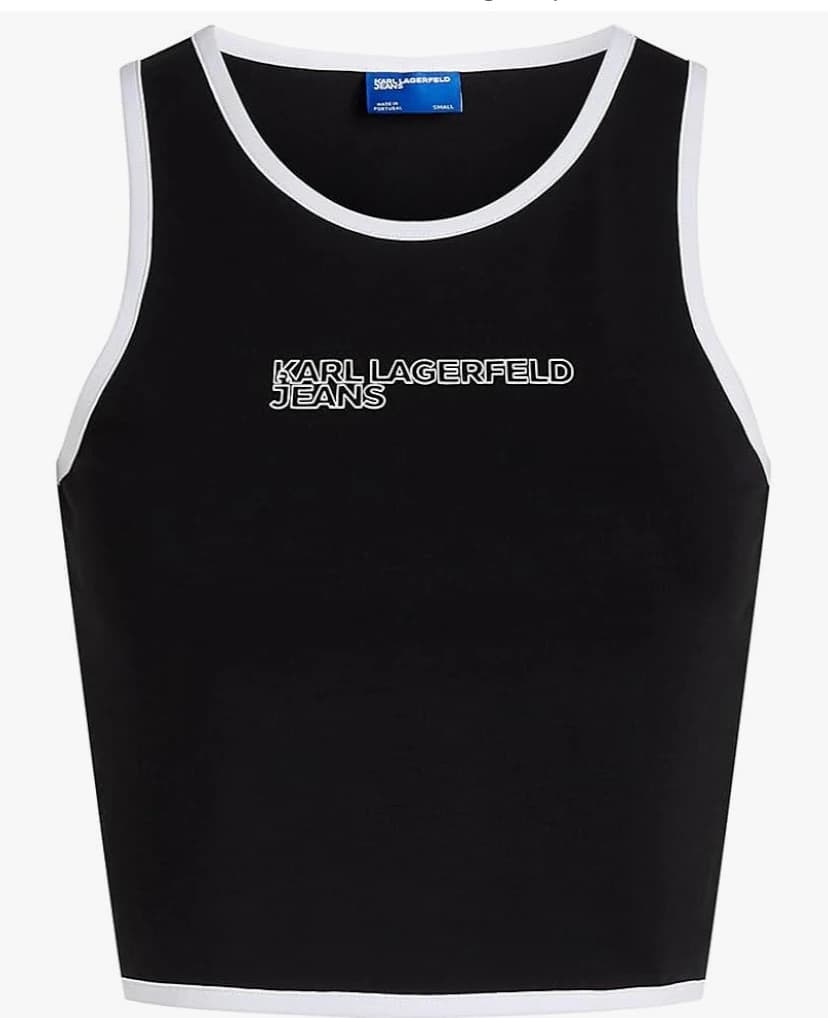KARL LAGERFELD JEANS Outline Logo Top T-Shirt Femme