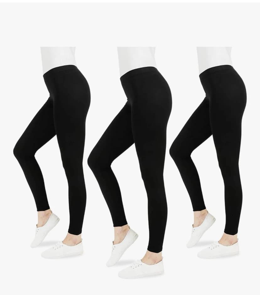 FM London - Lot de 3 Leggins décontractés pour Femmes Leggins élastiques, Coupe ajustée