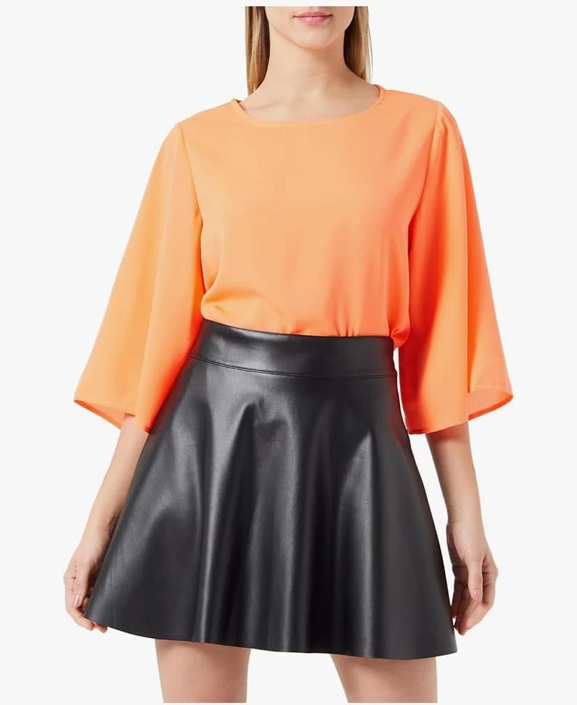 NOISY MAY Nmandy PU Hw Jupe Évasée WVN Noos Femme