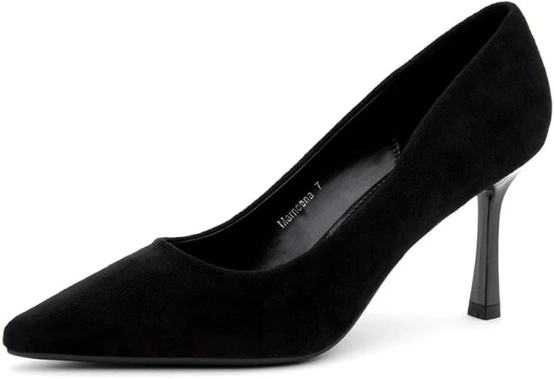 HerStyle Talon en daim Marneena de 10,2 cm avec bout légèrement pointu pour femme