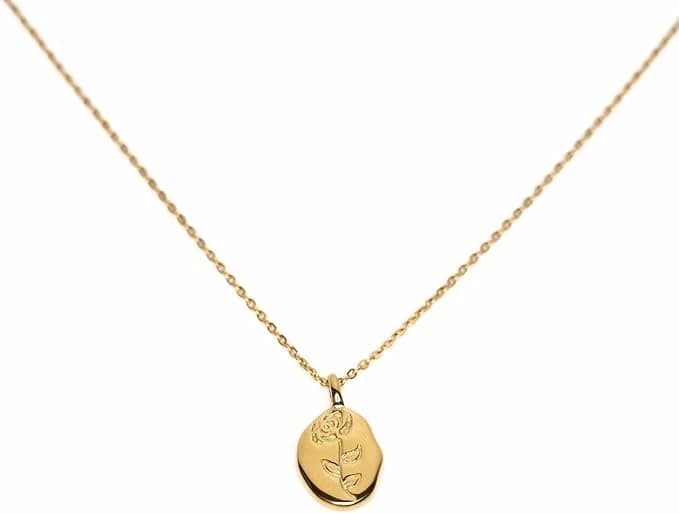 IVANI Collier plaqué or – Collier élégant avec pendentif en or pour femme, hypoallergénique, collier léger en or – Collier simple et esthétique – Collier délicat