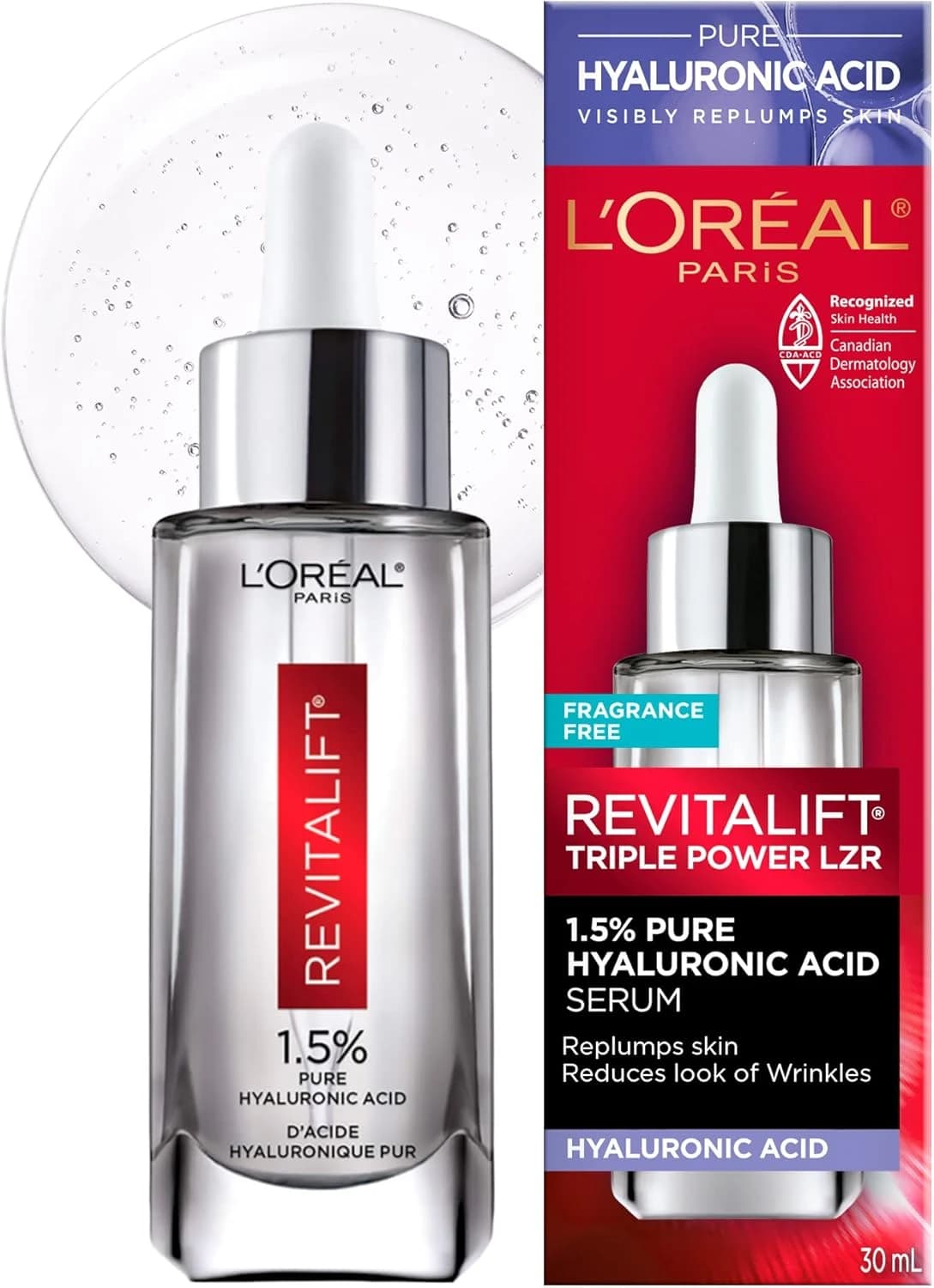 L’Oréal Paris Revitalift Triple Power LZR Sérum à l’acide hyaluronique pur 1,5 %