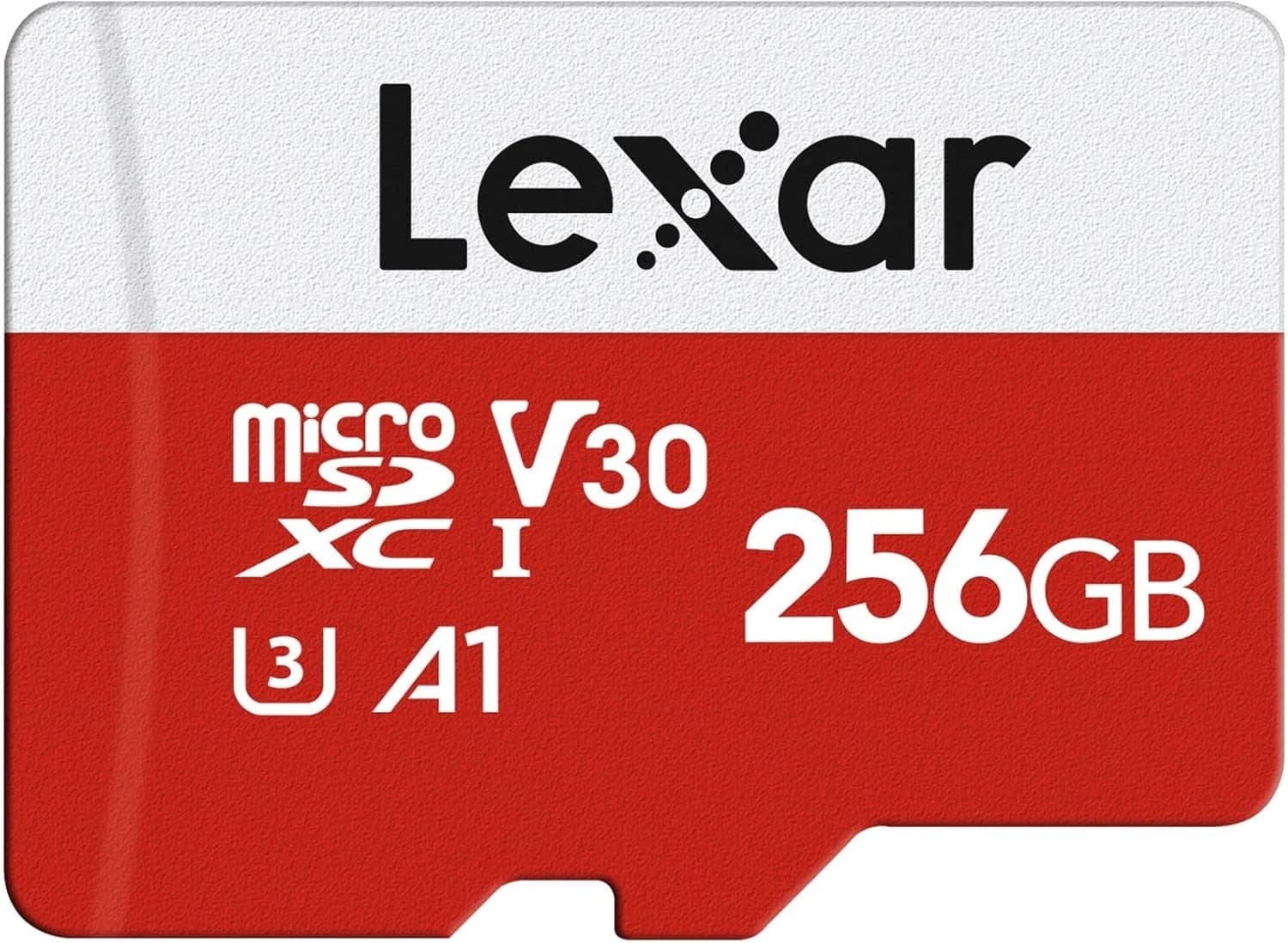 Lexar E-Series Carte Micro SD 256 Go, carte mémoire microSDXC UHS-I Flash avec adaptateur, 100 Mo/s, C10, U3, A1, V30, Full HD, 4K UHD, carte TF haute vitesse