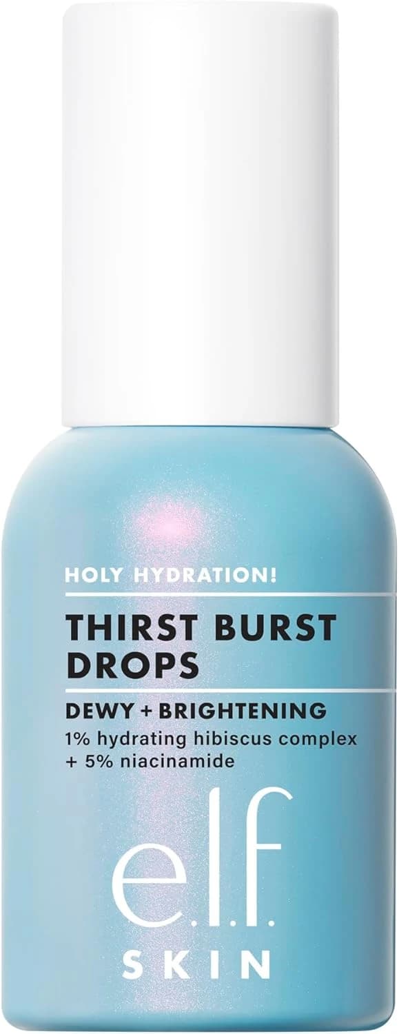 e.l.f. Skin Holy Hydration! Gouttes de soif, sérum pour un teint éclatant instantanément et au fil du temps, fabriqué avec de l'acide hyaluronique, végétalien et sans cruauté envers les animaux