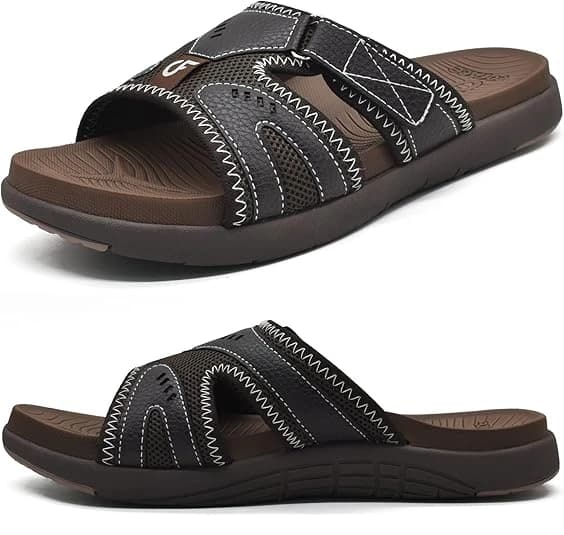 COFACE Sandales orthopédiques légères pour homme - Pour fasciite plantaire - Coussin doux