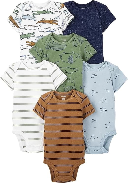 Simple Joys by Carter's Lot de 6 bodies à manches courtes pour bébé garçon